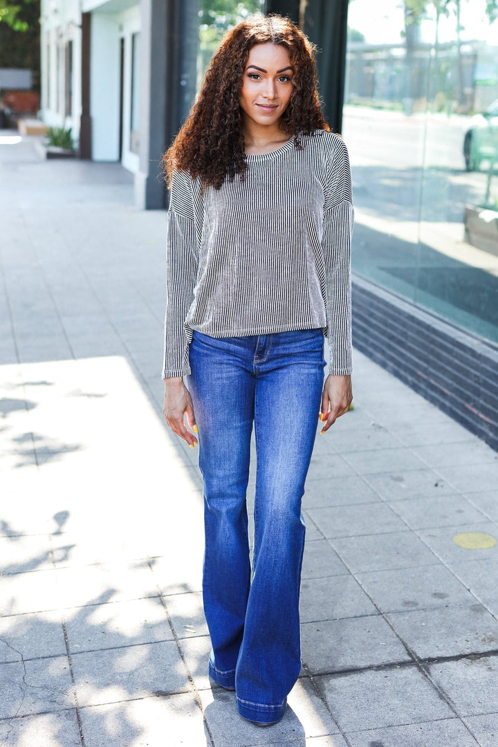 Stilla | Hej Smuk Hud Sweater Dolman Rippet Sort