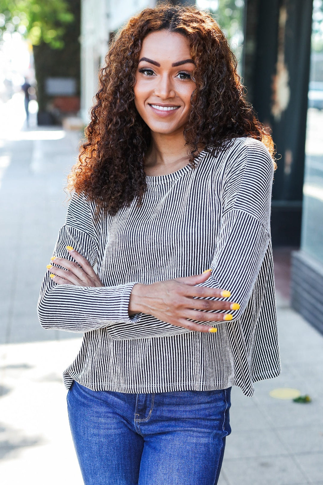 Stilla | Hej Smuk Hud Sweater Dolman Rippet Sort