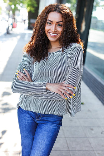 Stilla | Hej Smuk Hud Sweater Dolman Rippet Sort