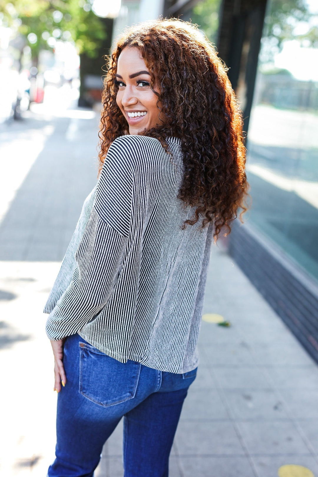 Stilla | Hej Smuk Hud Sweater Dolman Rippet Sort