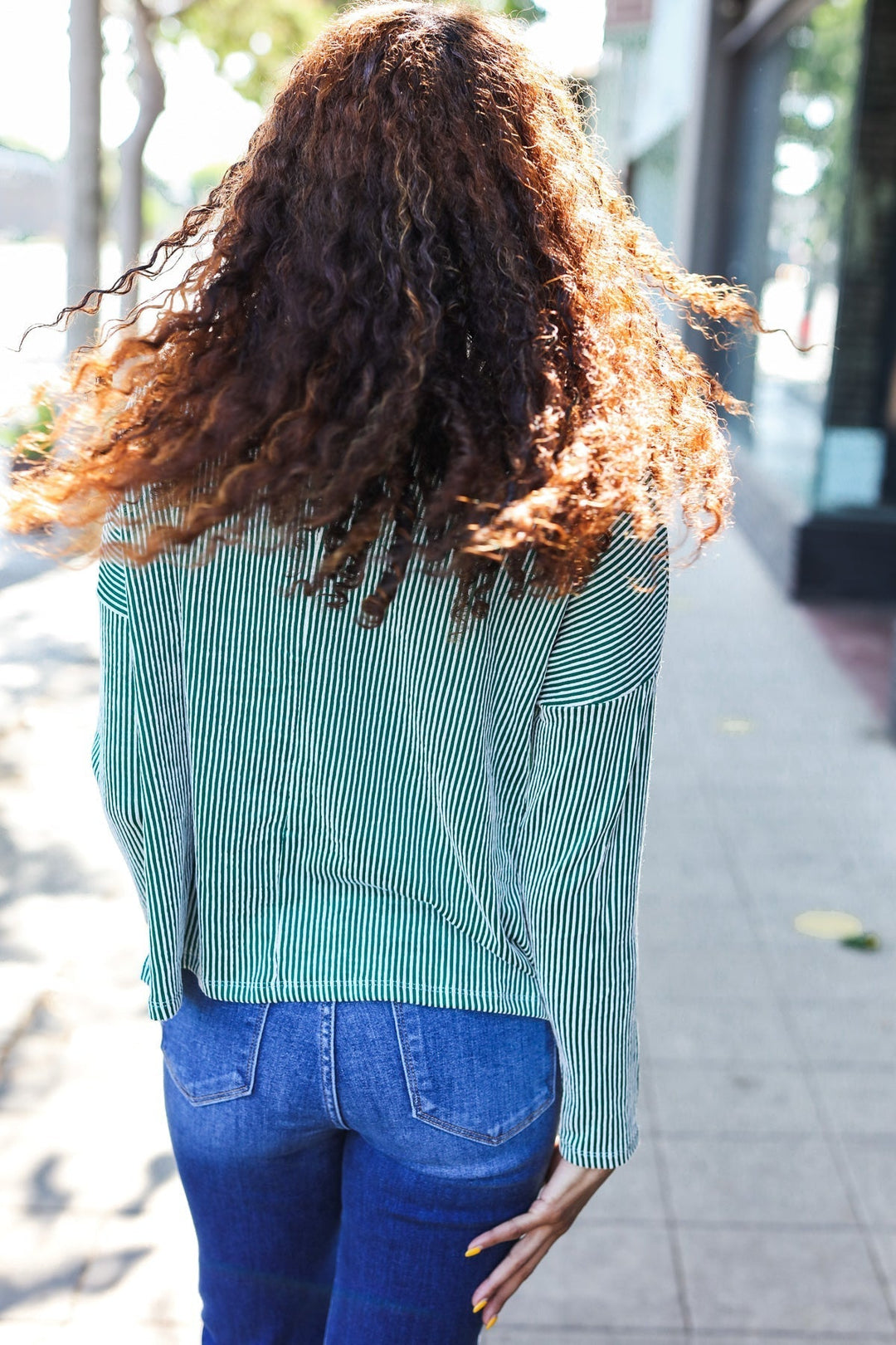 Stilla | Hej Smukt Kort Dolman Rib T-shirt Grøn