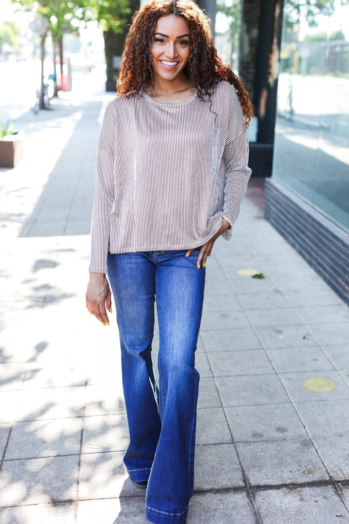 Stilla | Hej Smuk Hud Pullover Dolman Ribbede Kamelfarvet