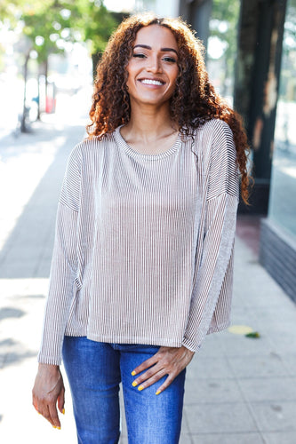 Stilla | Hej Smuk Hud Pullover Dolman Ribbede Kamelfarvet