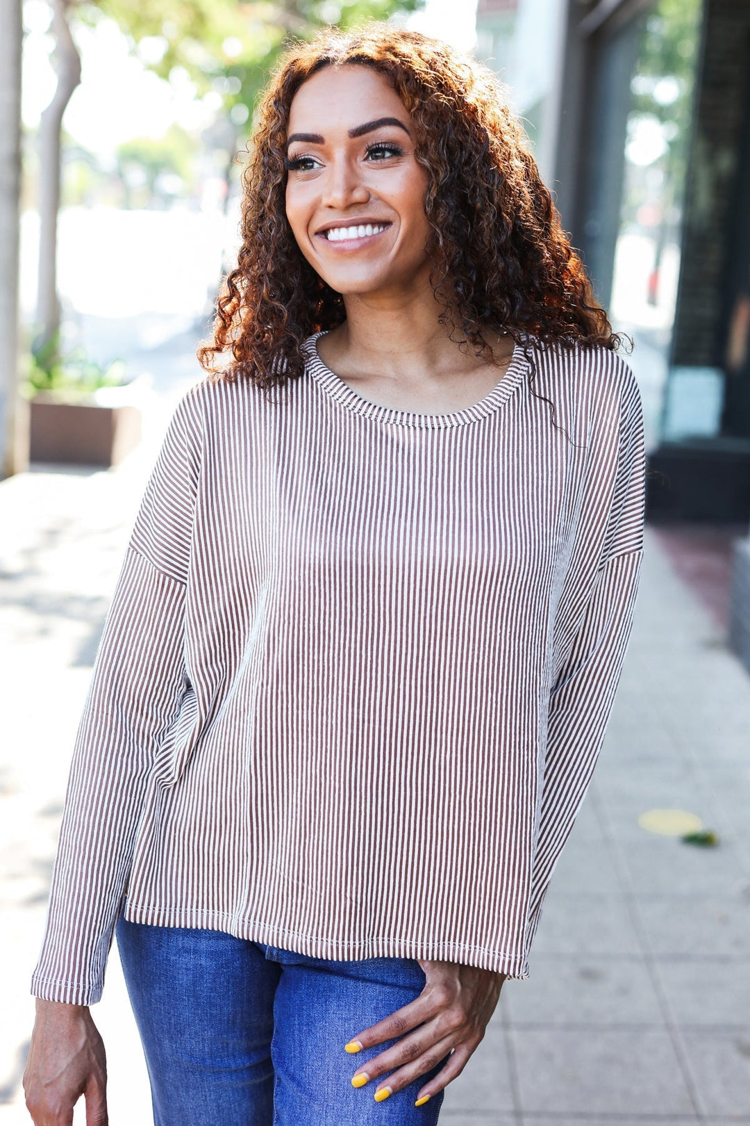 Stilla | Hej Smuk Hud Pullover Dolman Ribbede Kamelfarvet