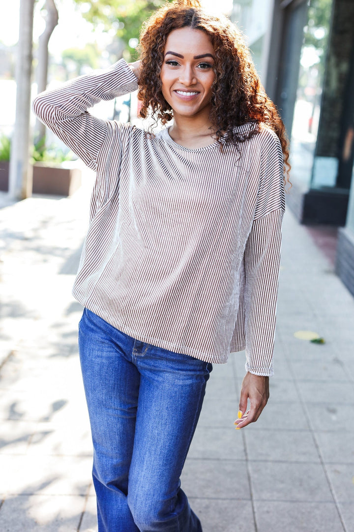 Stilla | Hej Smuk Hud Pullover Dolman Ribbede Kamelfarvet