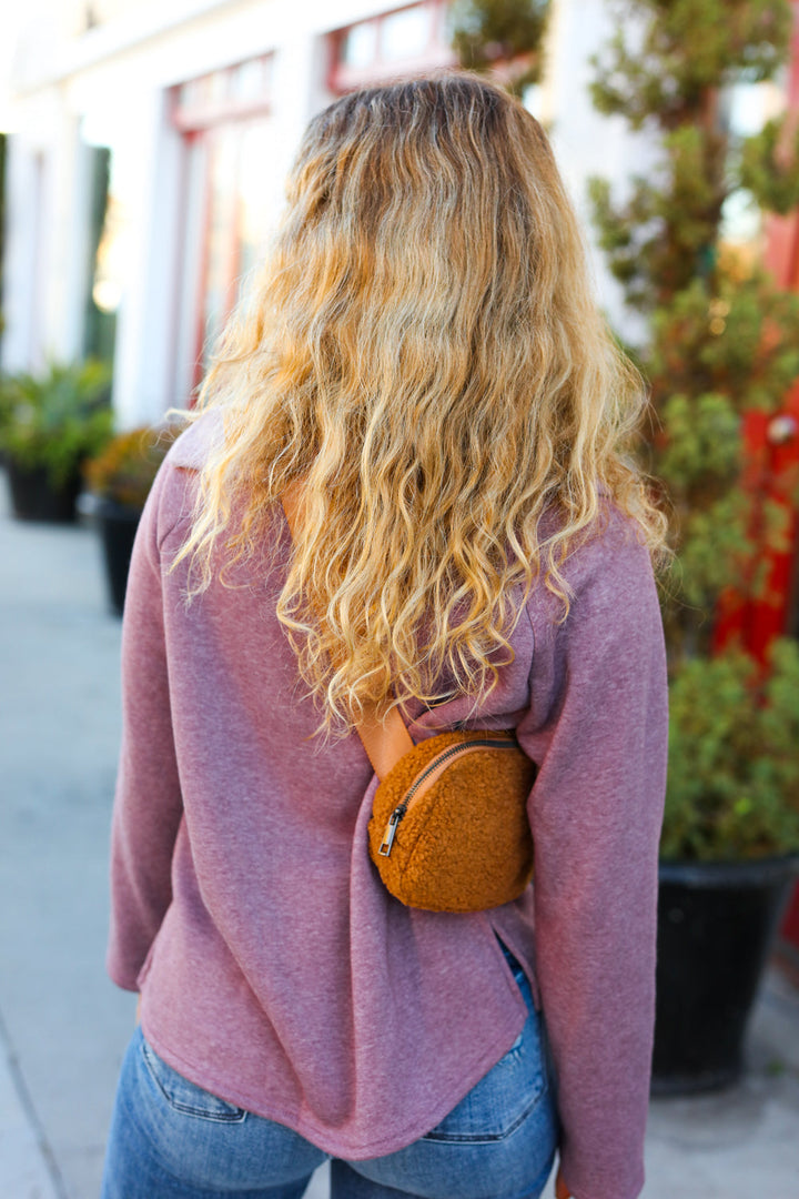 Stilla | Skuldertaske Sherpa Ahornbrun