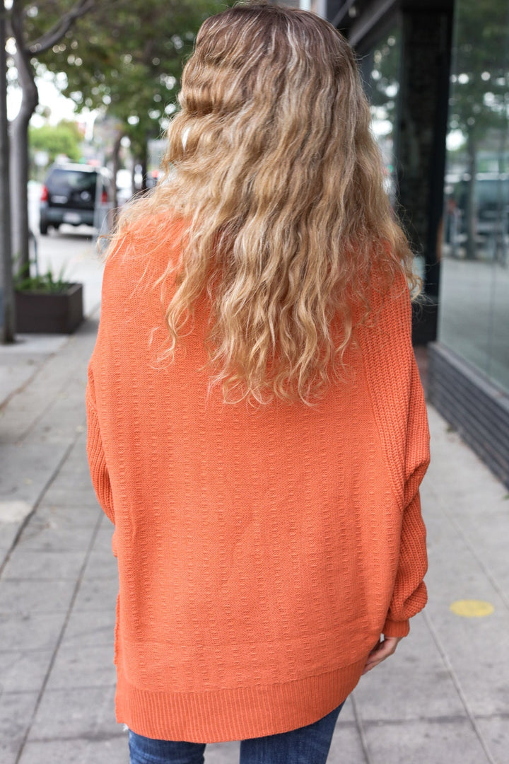 Stilla | Asymmetrisk Sweater i Græskar Efterårsstemning