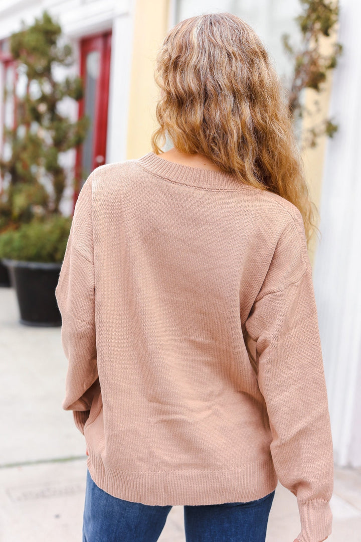 Stilla | Føle Taknemmelighed Pop up Sweatshirt Med Glitrende Broderi Taupe