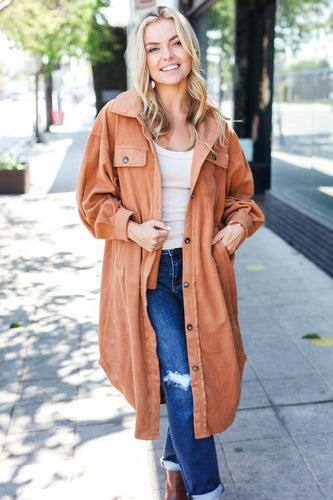 Stilla | Turn Heads Knap Dusterjakke I Kamel Fleece