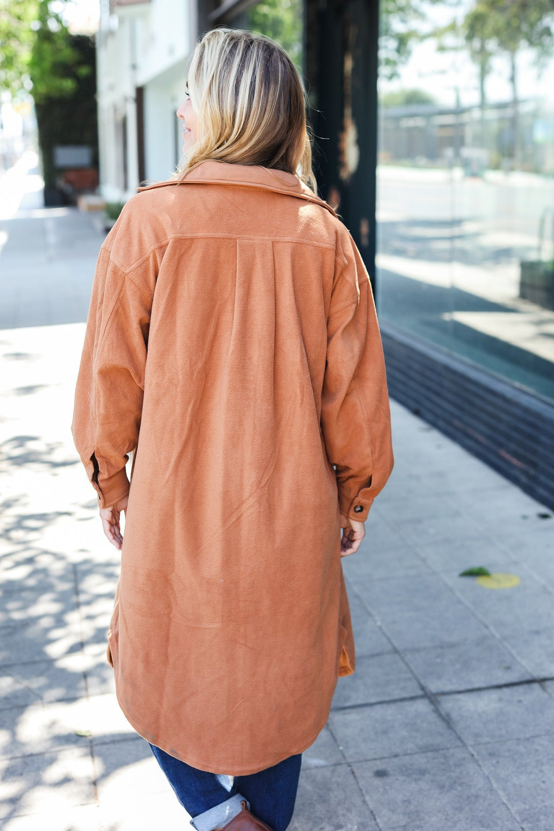 Stilla | Turn Heads Knap Dusterjakke I Kamel Fleece