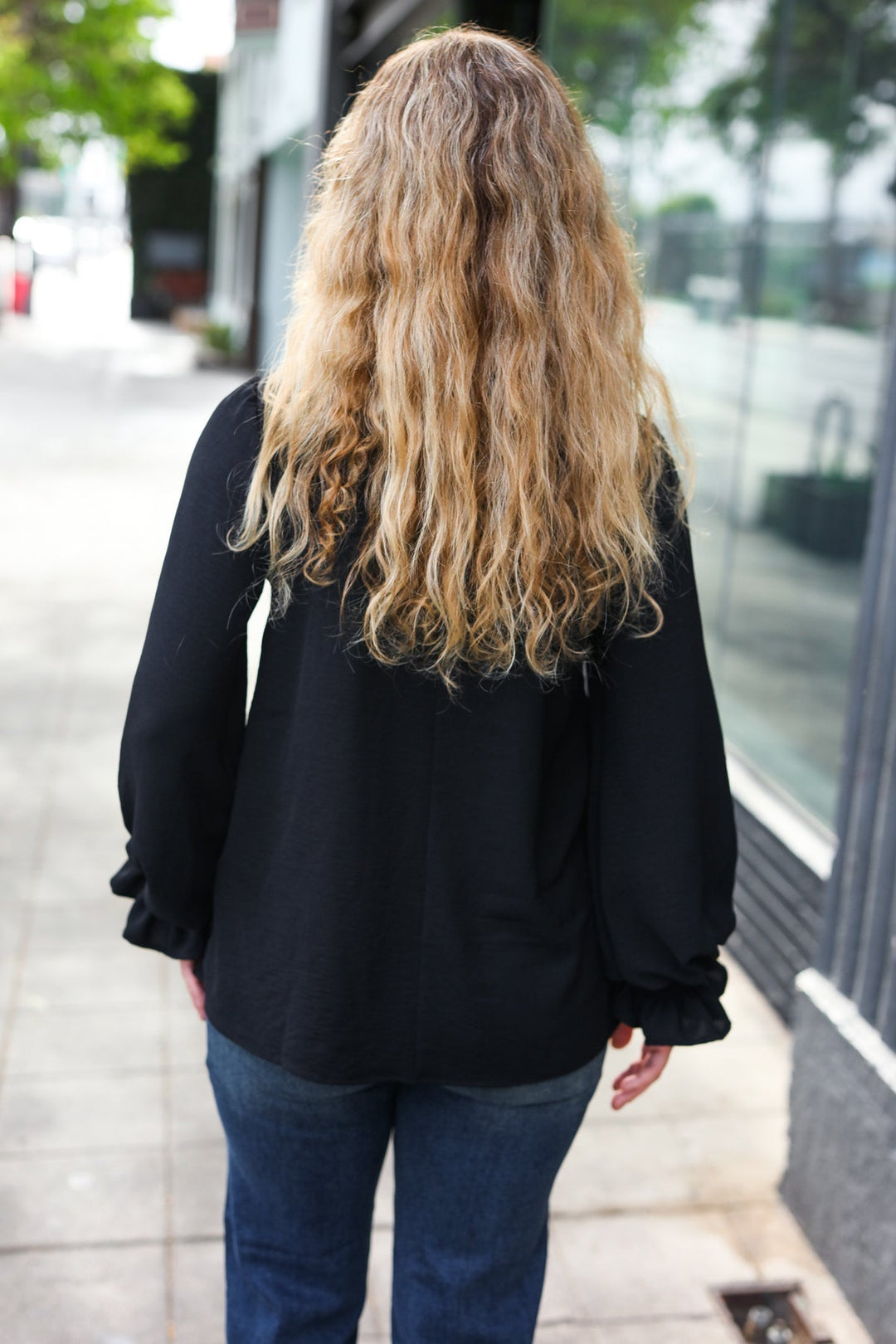 Stilla | Hej Smuk Sort Smock Overdel Med Puffærmer