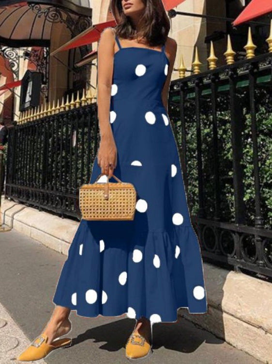 Stilla | Kvindernes Kjoler Sling Polka Dot Print Uden Ærmer Kjole