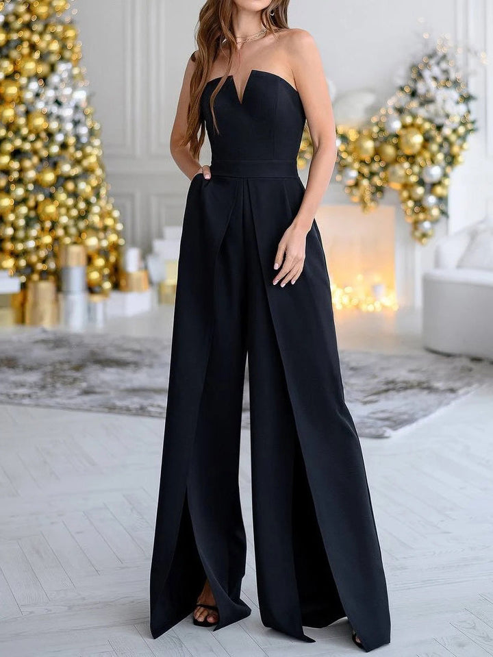 Stilla | Kvinders Onepiece Tube Top Ærmeløs Slids Onepiece