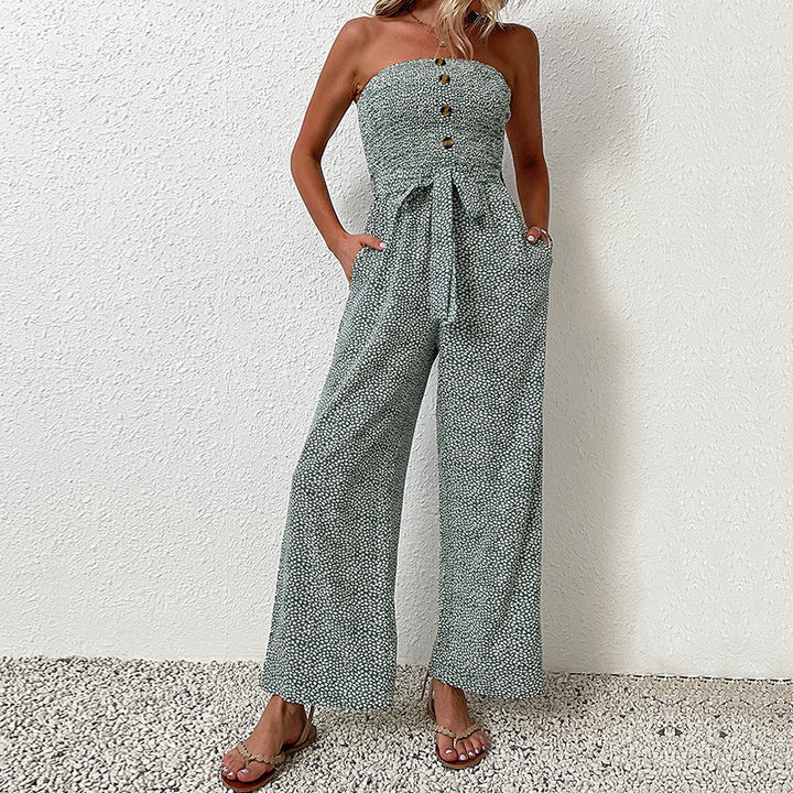 Stilla | Lilla Overall Med Bustier Sløjfe