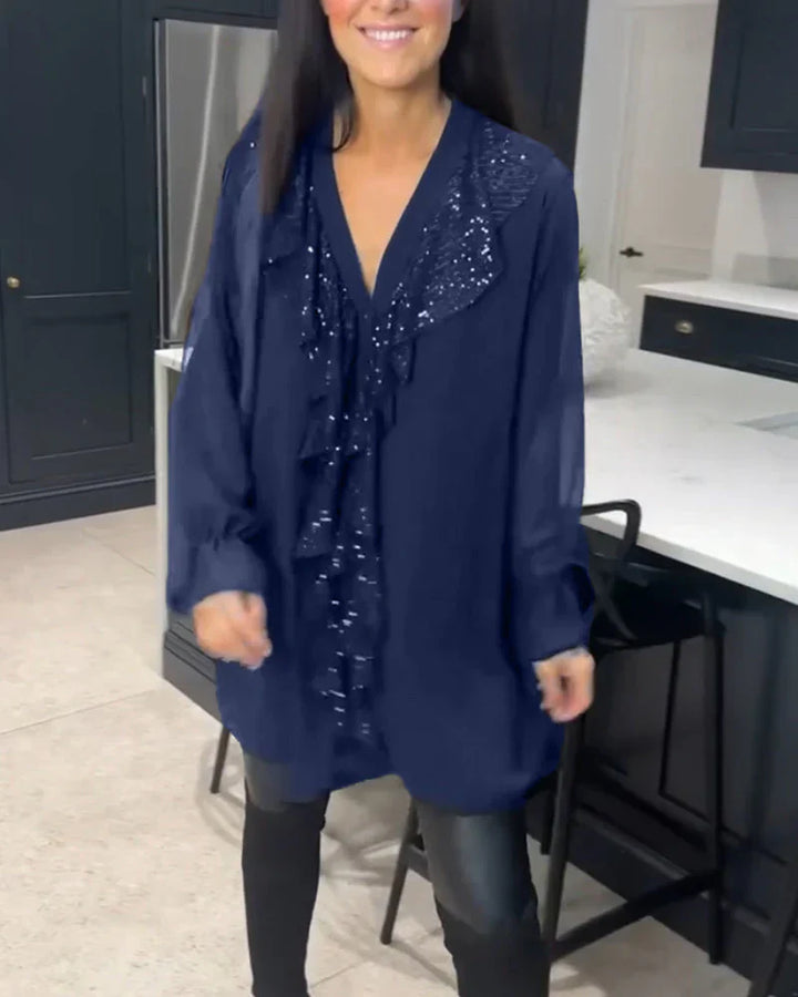 Stilla | Elegant Midi Kjole Med Volanger