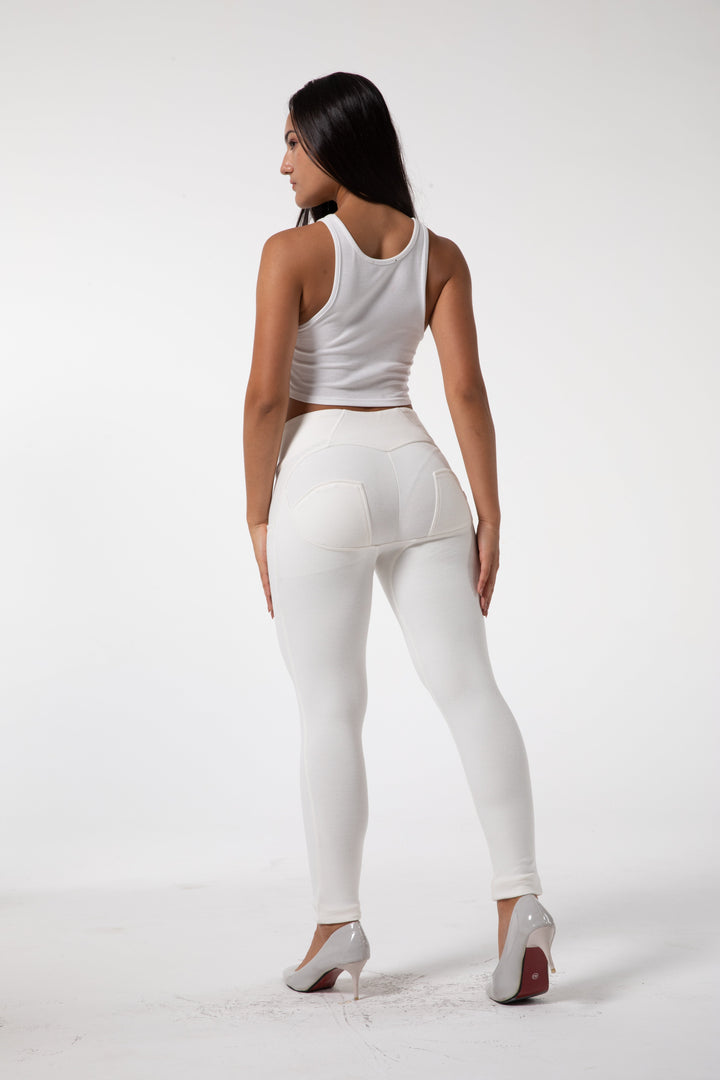 Stilla | Stramme Hvide Leggings Med Høj Talje