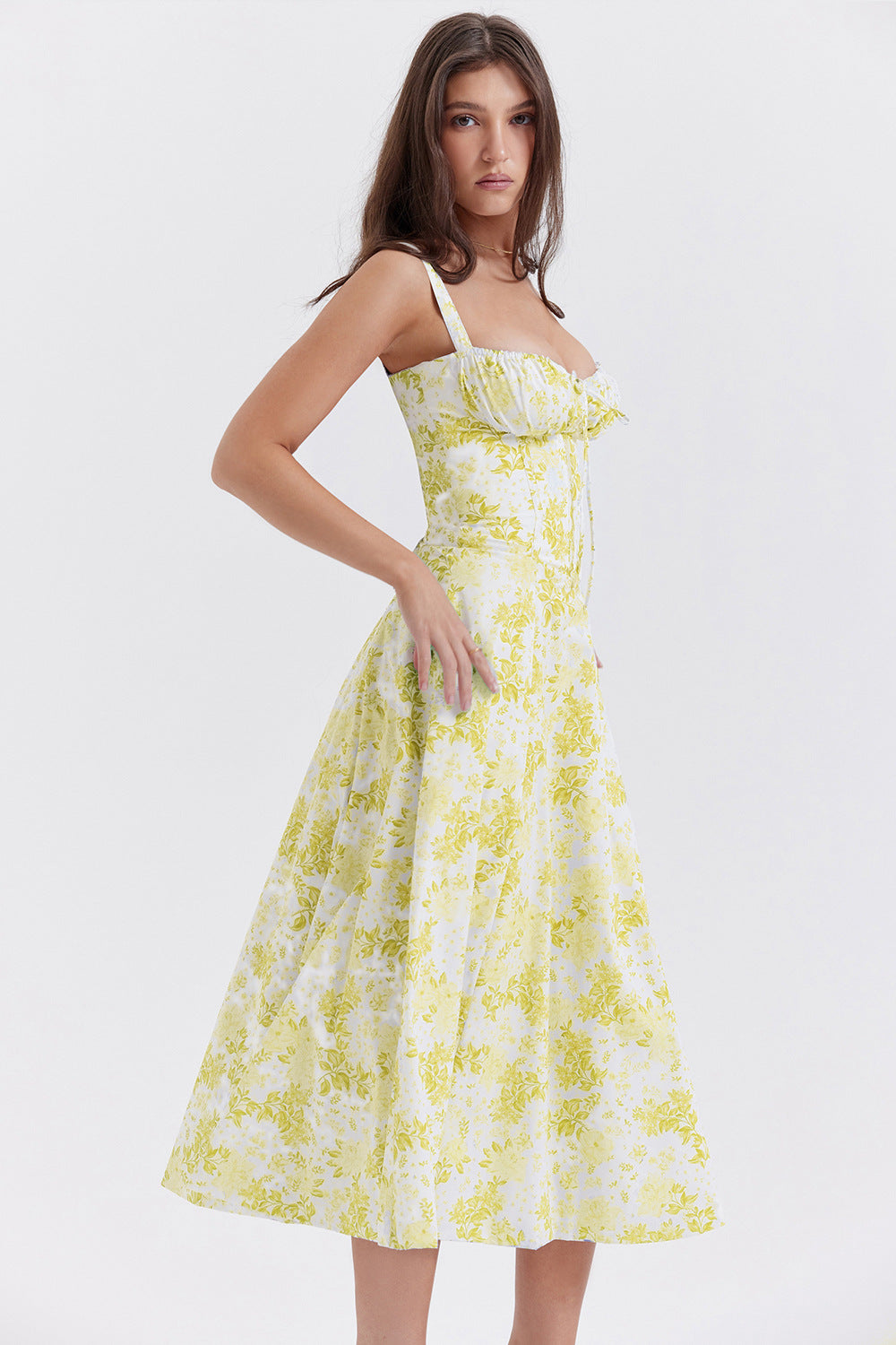 Stilla | Vintage Blomsterkjole, Taljeret
