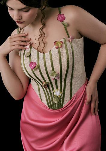 Stilla | Plus Flower Vine Phantom Corset Dress