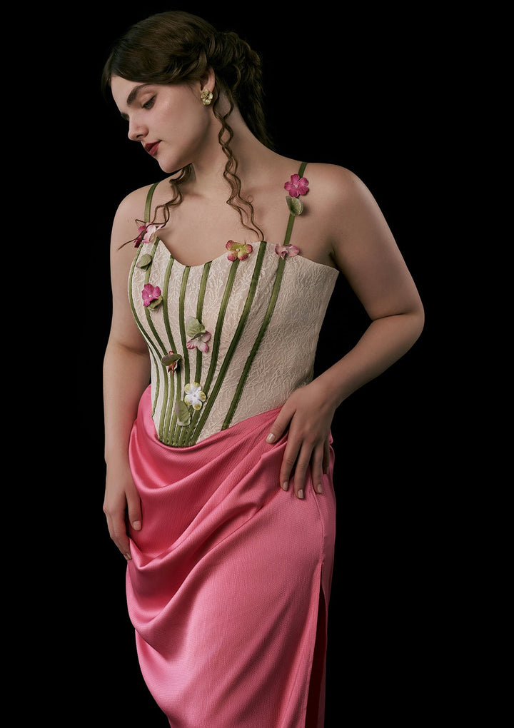 Stilla | Plus Flower Vine Phantom Corset Dress