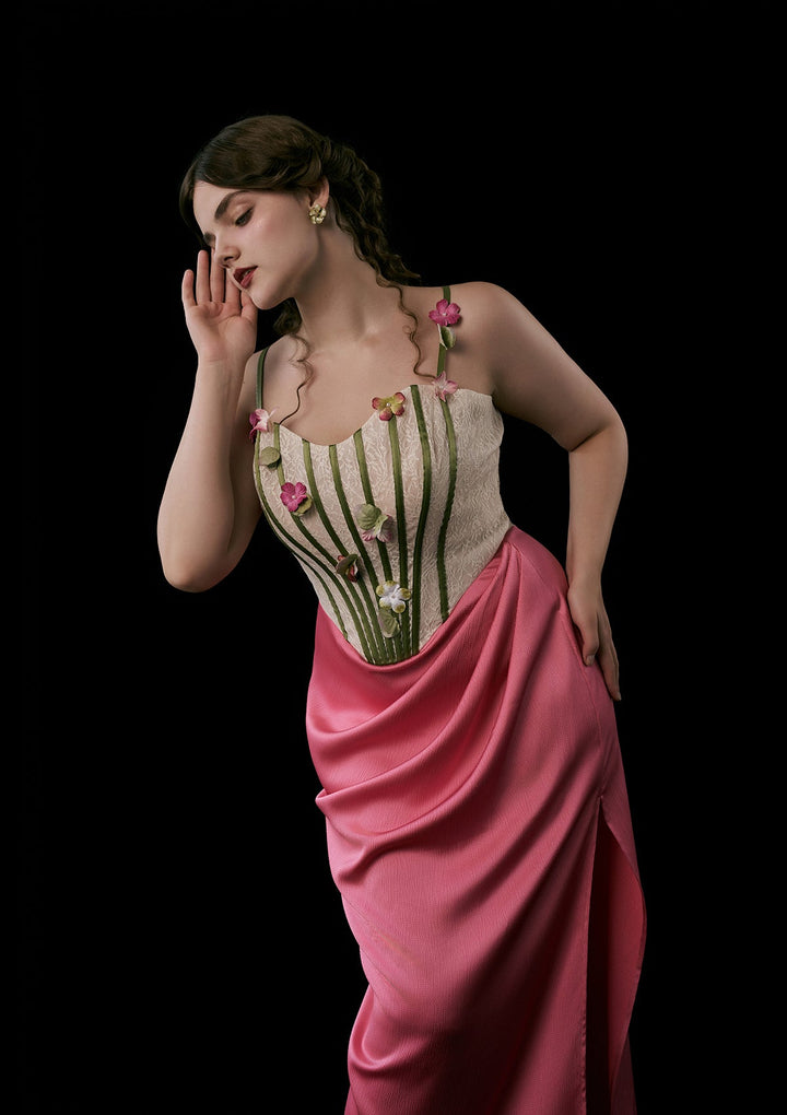 Stilla | Plus Flower Vine Phantom Corset Dress