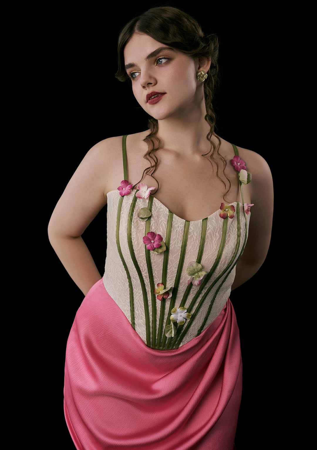 Stilla | Plus Flower Vine Phantom Corset Dress