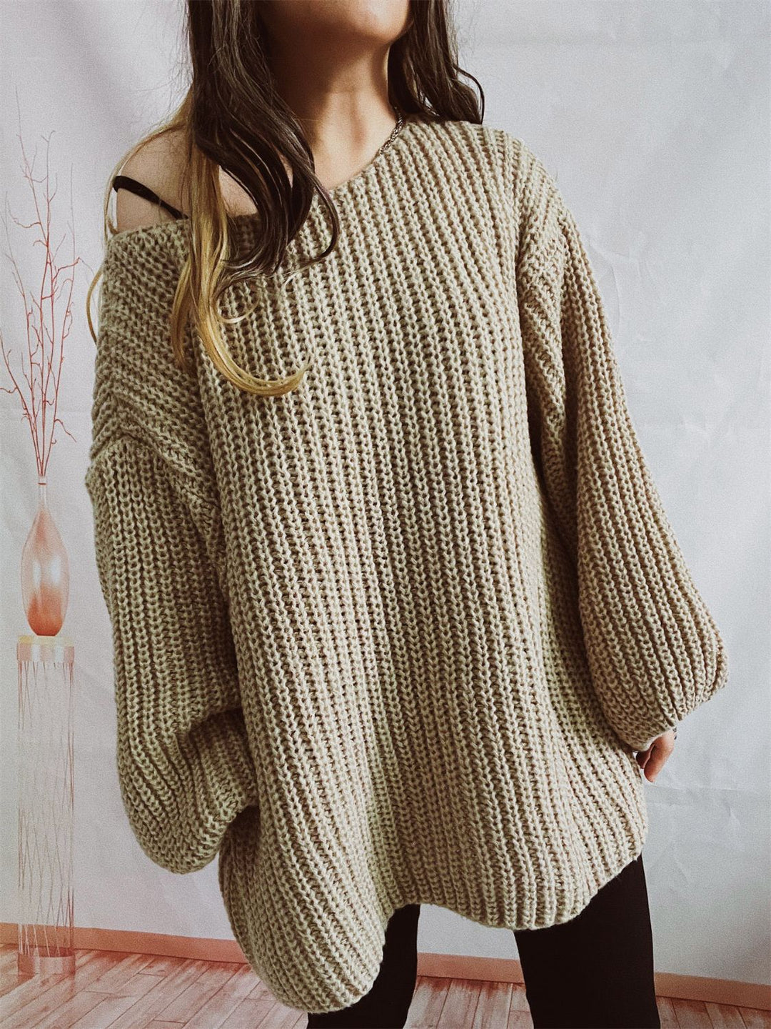 Stilla | Langærmet sweater med bådhals og bælte