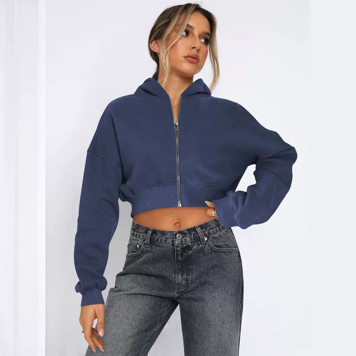 Stilla | Fleece-Hoodie med Lynlås