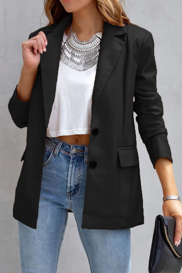 Stilla | Mode Affairs Lommer Faux Læder Blazer