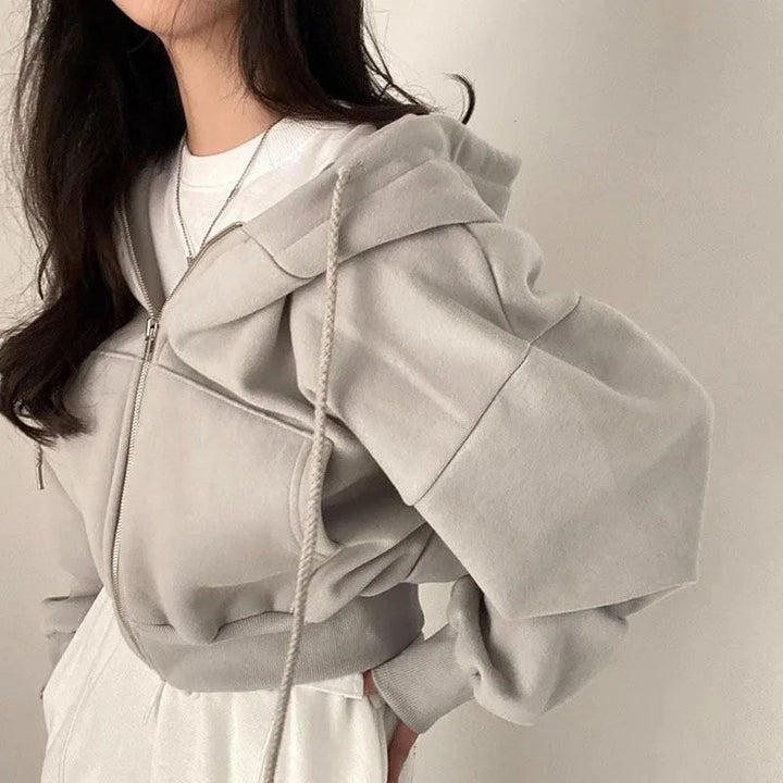 Stilla | Stilfuld Kort Hoodie