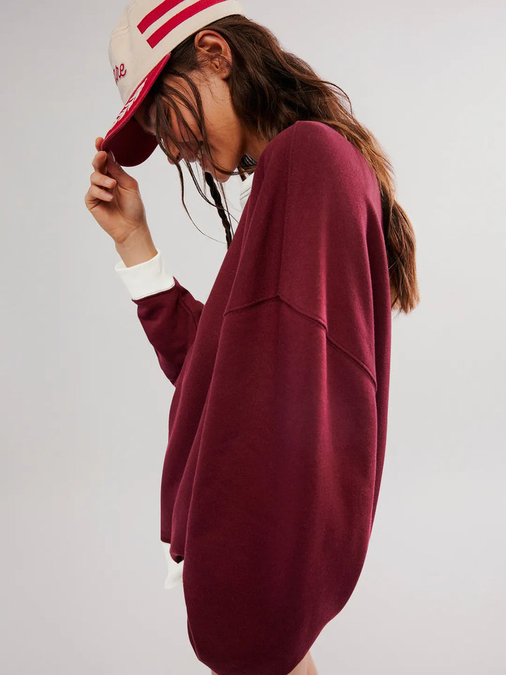 Stilla | Farverig Sweatshirt Med Lækre Lanterneærmer