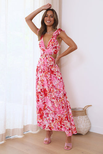 Stilla | Fit Kjole Midi Rosa
