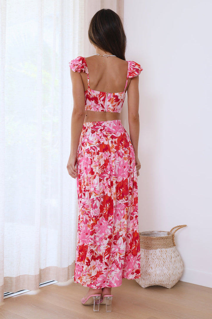 Stilla | Fit Kjole Midi Rosa