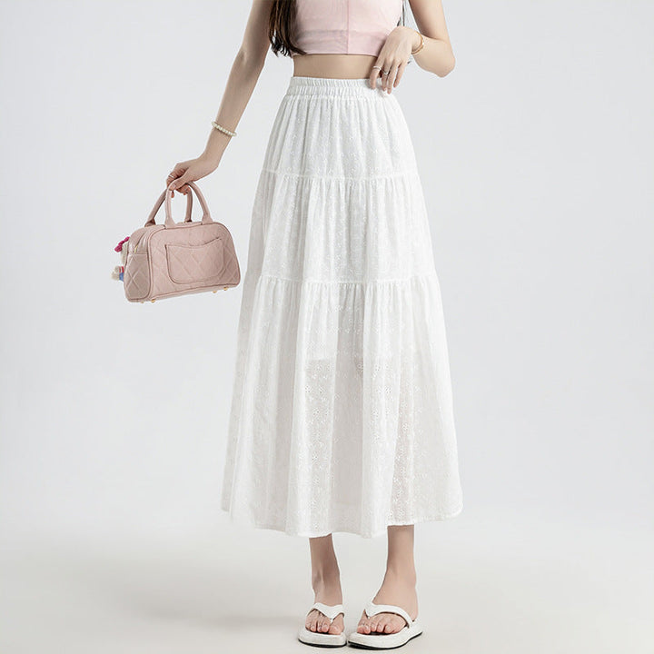 Stilla | Paraply Maxi Nederdel Hvid