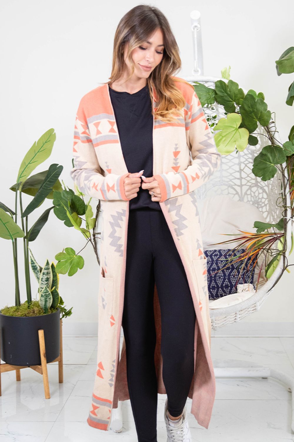 Stilla | Sew in Love Strikjakke Lang Med Lange Ærmer og Åben Foran