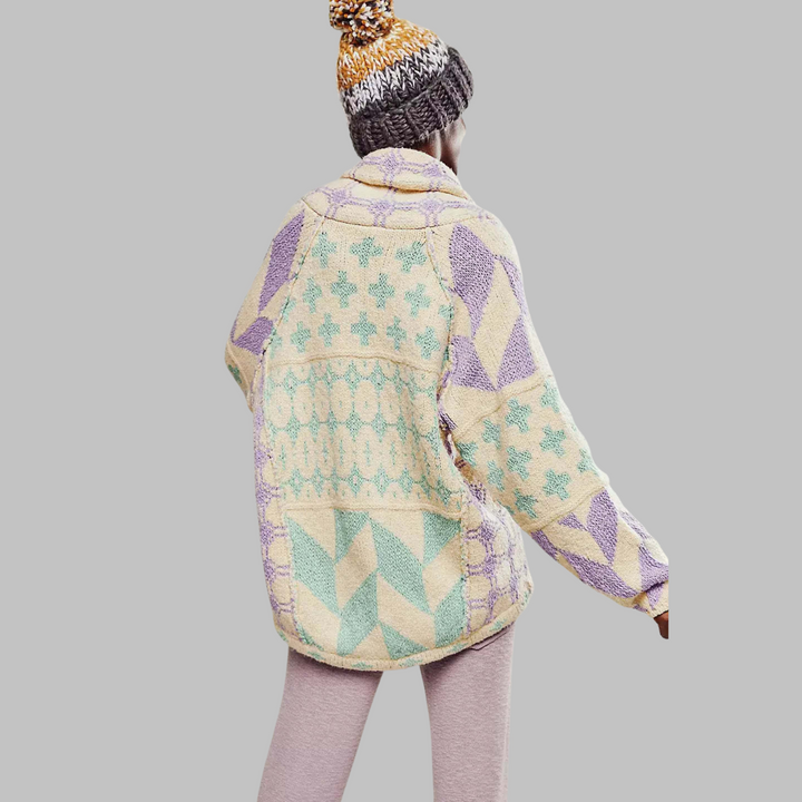 Stilla | Cozy Soft Jakke med Moderne Geometriske Mønstre