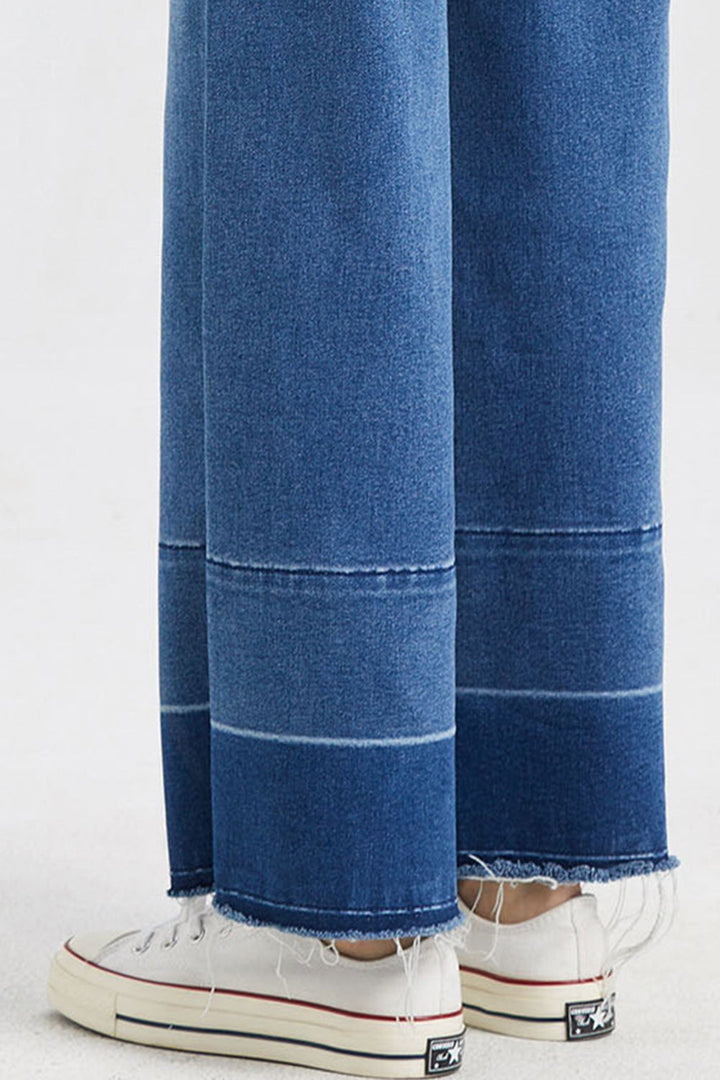 Stilla | Full Size Høj Talje Cat's Whisker Wide Leg Jeans