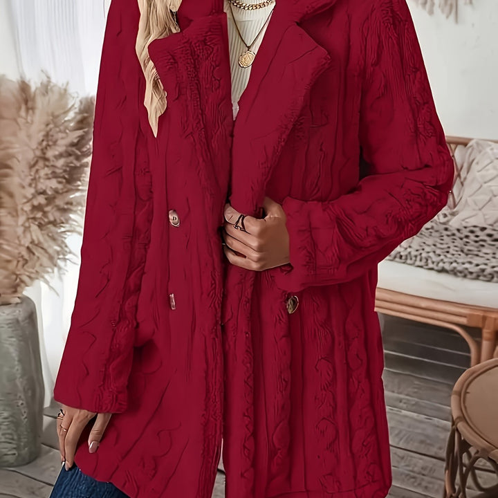 Stilla | Jas Lang Fluffy Dobbelt Sidet
