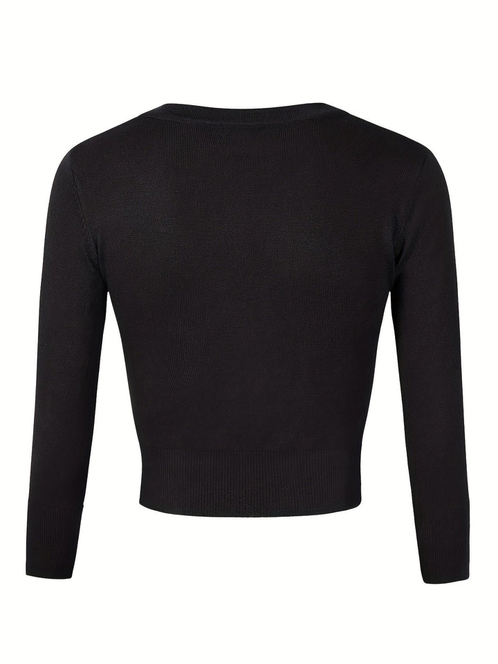 Stilla | Strikjakke Bolero med knaplukning