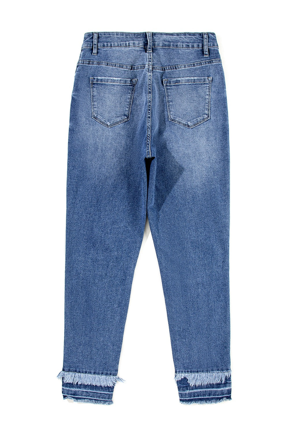 Stilla | Hem Distressed Jeans med Lommer