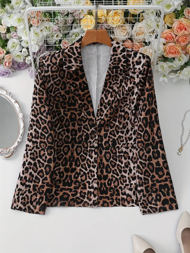 Stilla | Elegant Blazer Med Leopardmønster