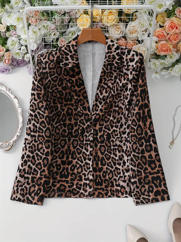 Stilla | Elegant Blazer Med Leopardmønster
