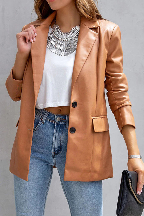 Stilla | Mode Affairs Lommer Faux Læder Blazer