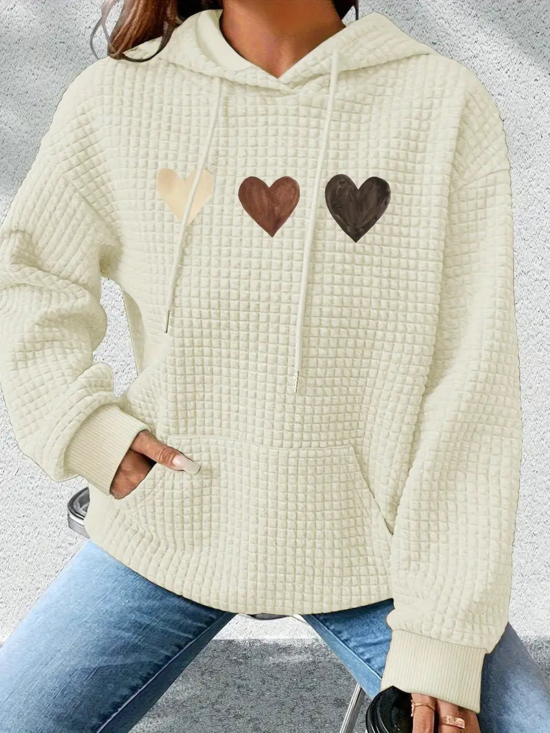 Stilla | Sweatshirt Med Hætte I Hjertet Tryk