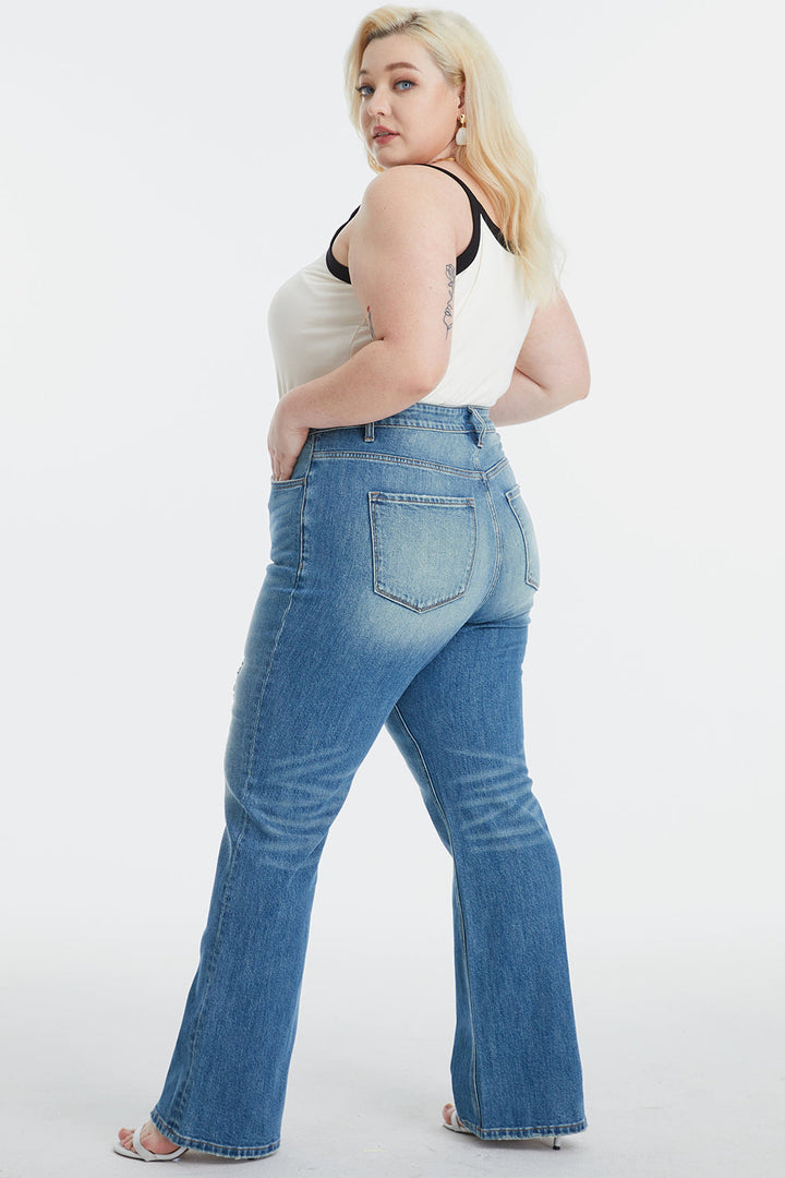 Stilla | Fuld størrelse ultra høj talje gradient bootcut jeans