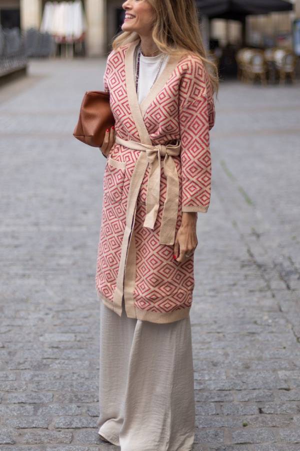 Stilla | Lang Bicolor Kimono Mantel
