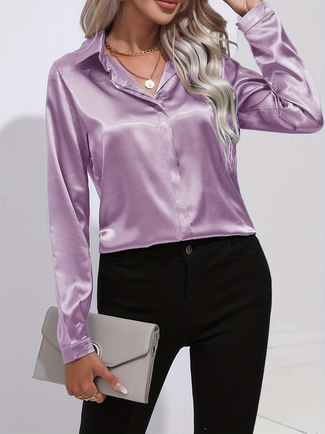 Stilla | Elegante Satin Bluse