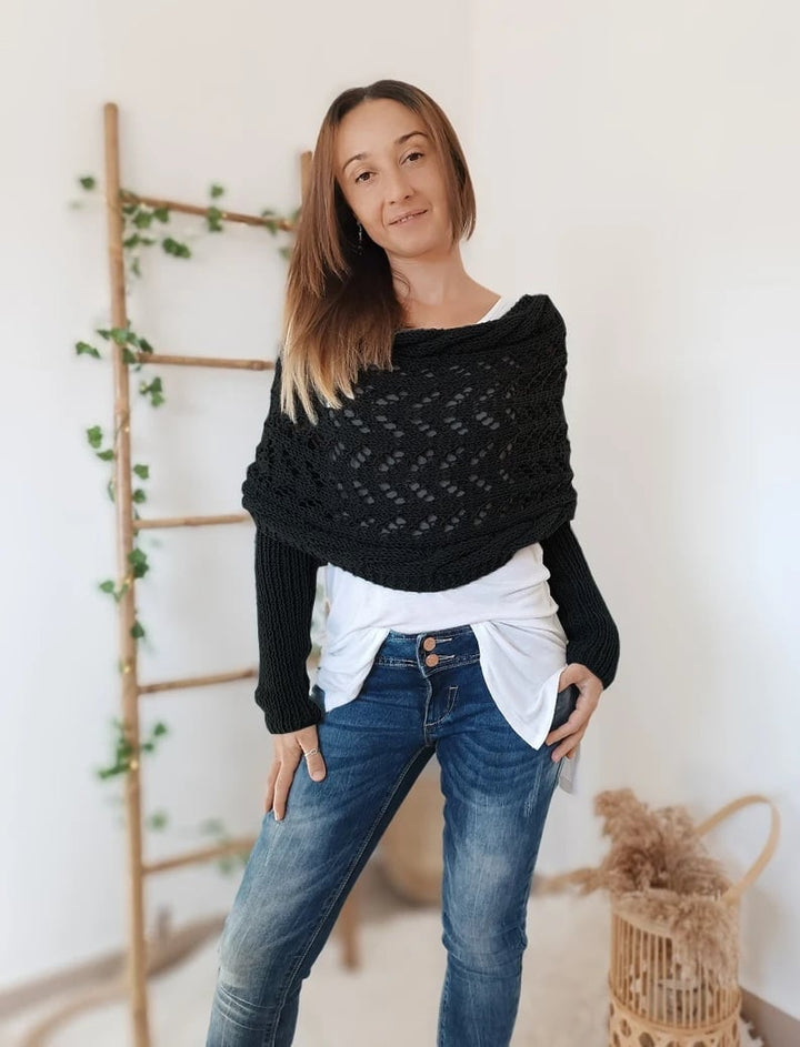 Stilla | Strikscarf med fletmønster