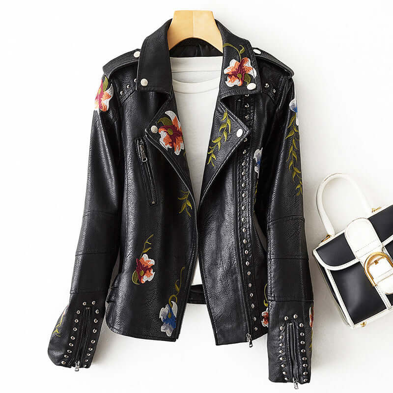 Stilla | Dame Retro Blomster Mønster Jakke