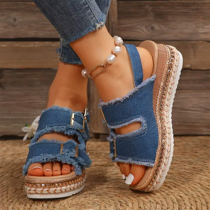 Skovae | Lækre Denim Wedges
