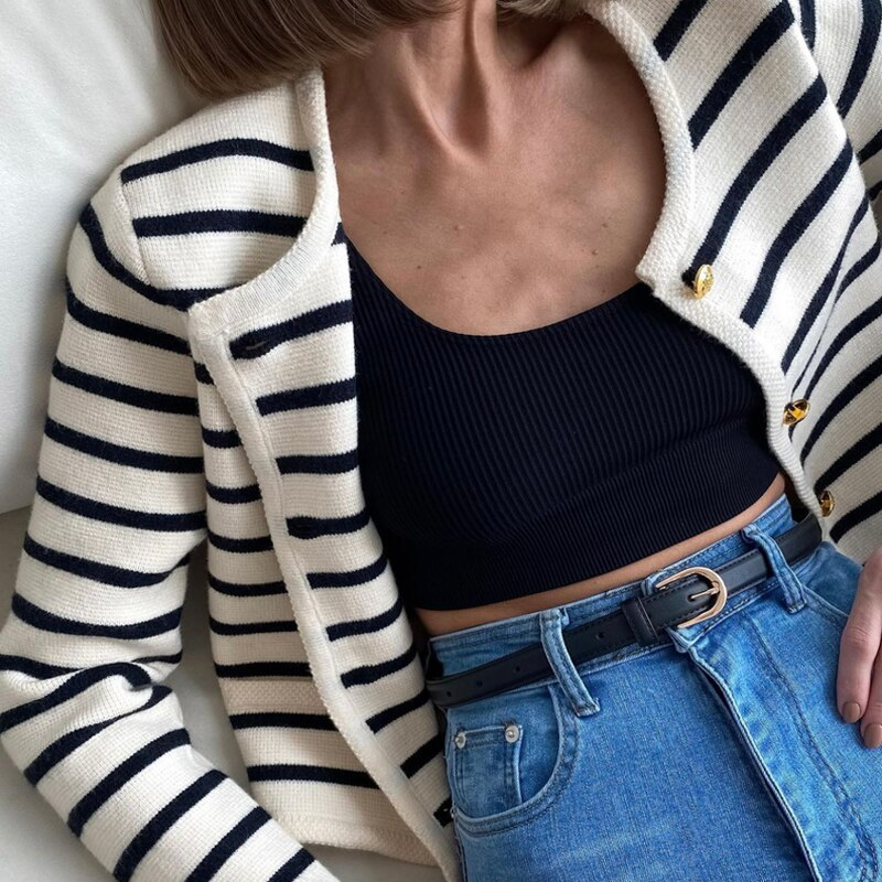 Stilla | Stribet Pullover klassisk